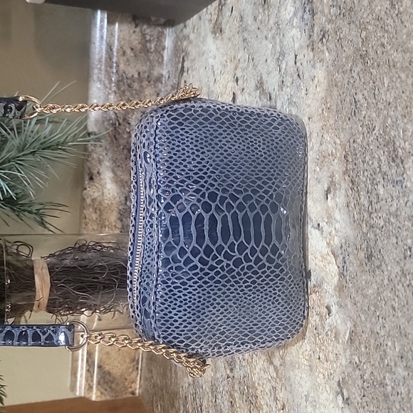 Michael Kors  Navy Snakeskin Crossbody bag - Picture 3 of 7